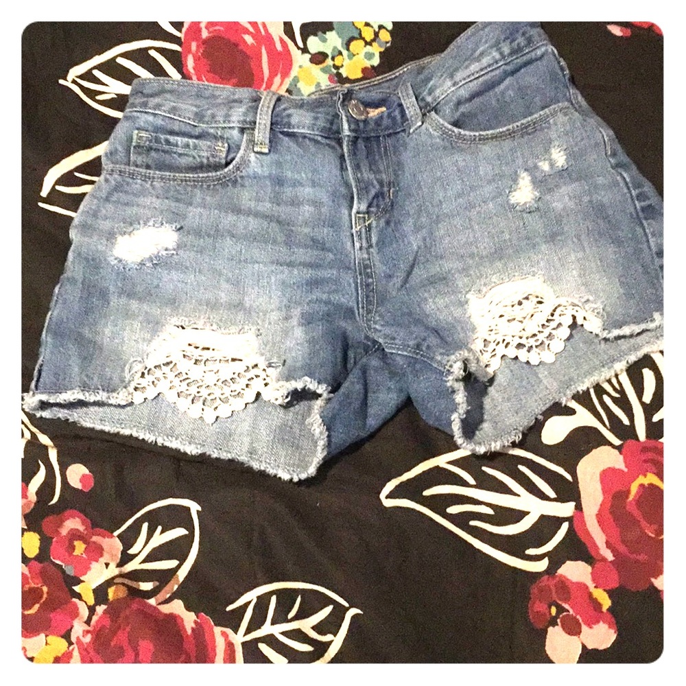 Lacey Ripped Jean Shorts